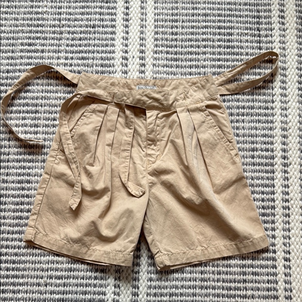 Kids Tan Shorts with Adjustable Ties
